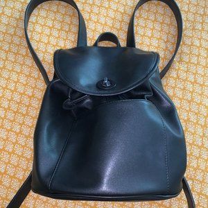 Urban Outfitters Black Faux Leather Backpack